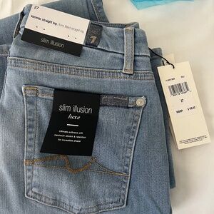 7 For All Mankind Slim Illusion Kimmie Straight Leg Jeans